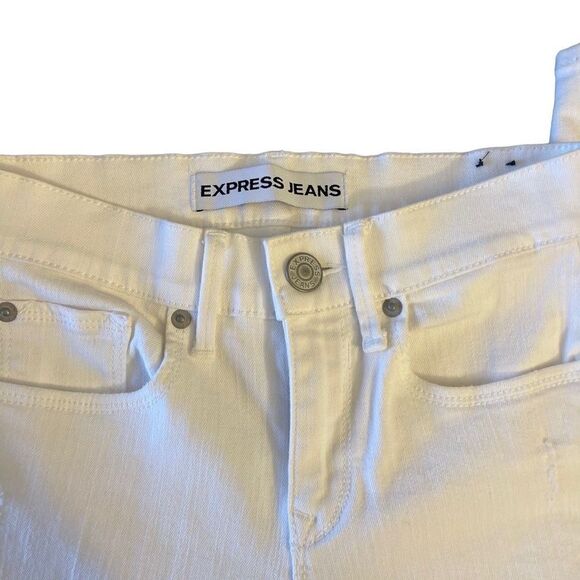 NWOT express ankle leggings white jeans size 0 - Picture 3 of 6